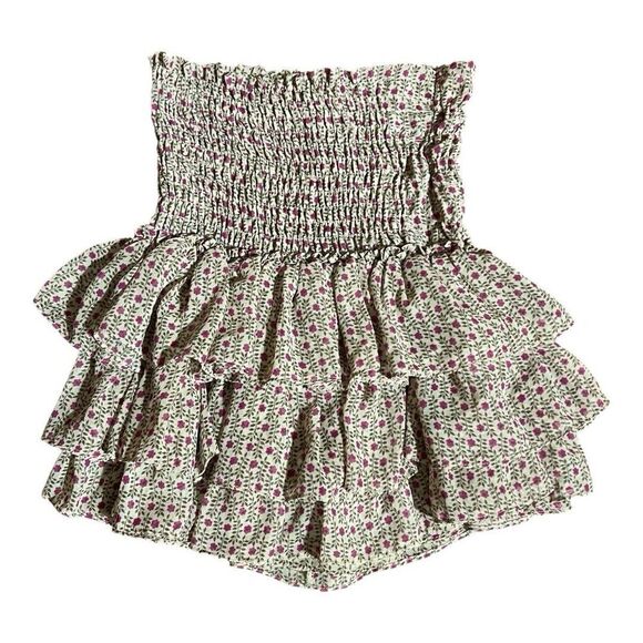 Misa Los Angeles Womens Size Small Floral Tiered Ruffle Carli Skort